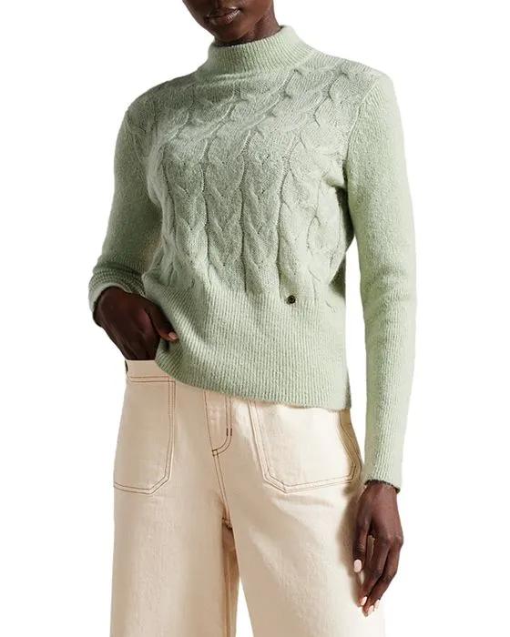 Veolaa Cable Knit Sweater