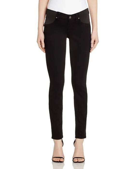 Verdugo Mid Rise Maternity Skinny Jeans in Black Shadow 