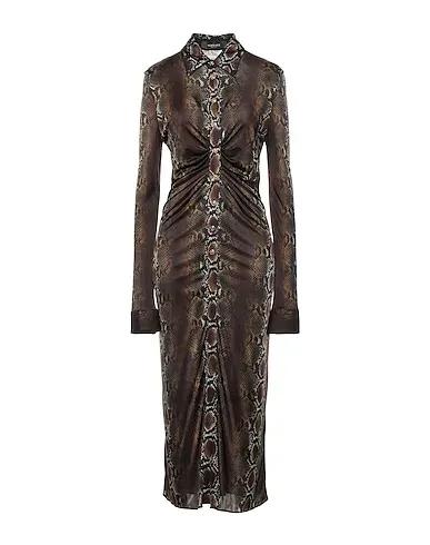 VERSACE | Dark brown Women‘s Midi Dress
