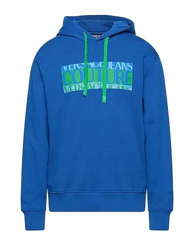VERSACE JEANS COUTURE | Bright blue Men‘s Hooded Sweatshirt