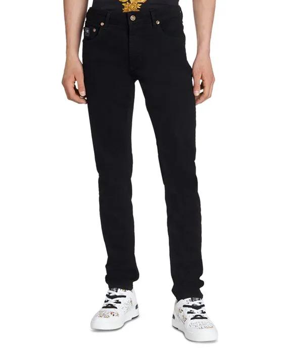 Versace Jeans Couture Logo Straight Fit Jeans in Black
