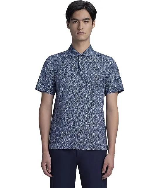 Victor Short Sleeve Polo in Mosaic Print Ooohcotton