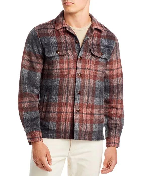 Viggo Cotton Shadow Plaid Shirt Jacket 