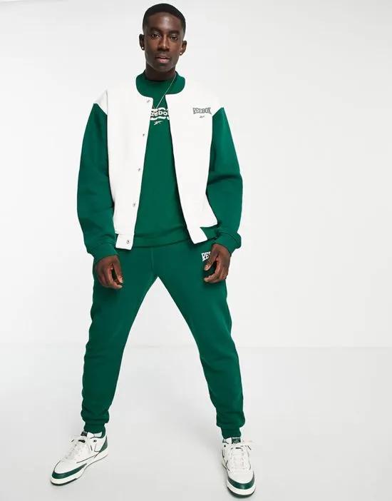 vintage bomber jacket in off-white and green - Exclusive to ASOS