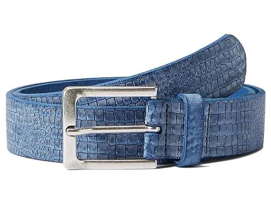 Vintage Lizard Embossed Leather Belt