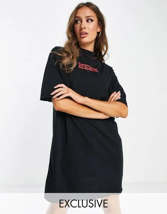 vintage logo T-shirt dress in black - Exclusive to ASOS