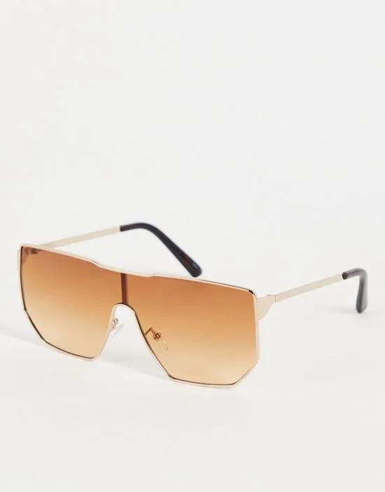visor sunglasses in light brown