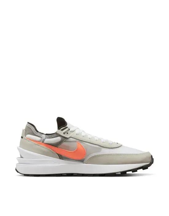 waffle one sneakers in white and orange