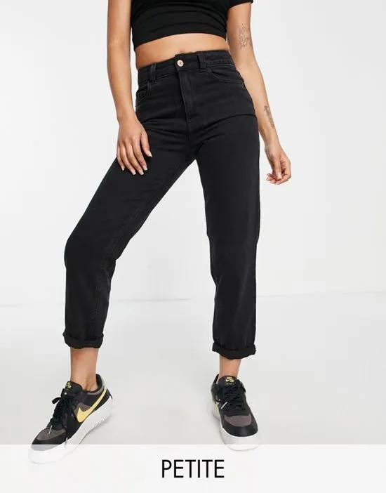 waist enhance mom jeans in black