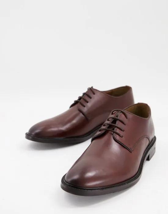 Walk London Oliver derby shoes in tan leather
