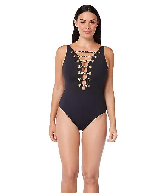Walk On The Wild Side Over-the-Shoulder One-Piece