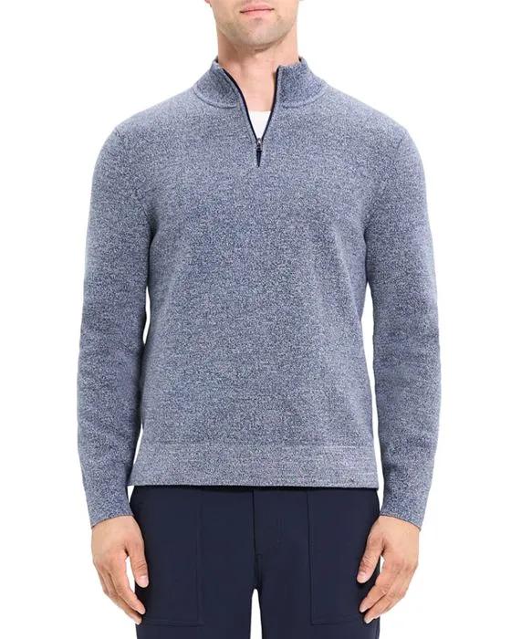 Walton Twist Cotton Blend Quarter Zip Stand Collar Sweater 