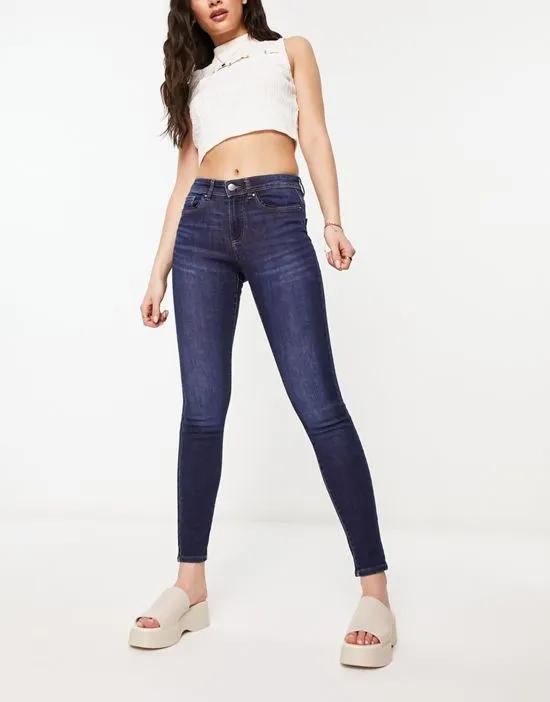 Wauw skinny jeans in dark blue
