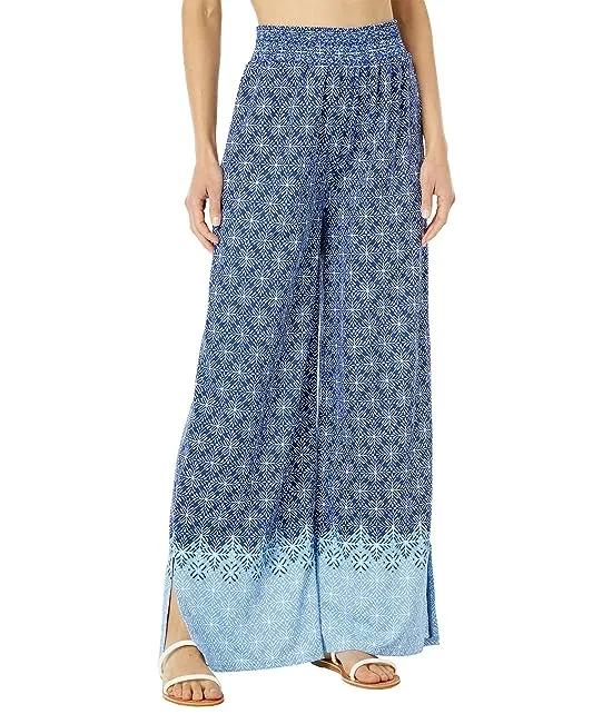 West Indies Side Slit Palazzo Pants Cover-Up