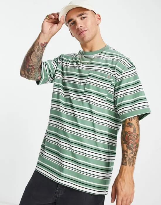 Westover striped T-shirt in green