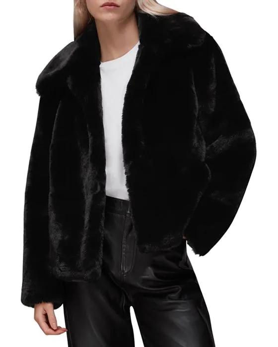 Whistles Drew Faux Fur Coat