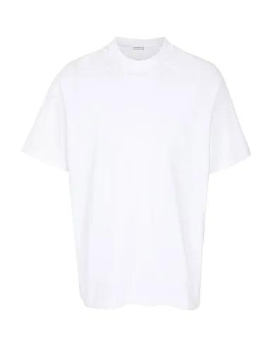 White Basic T-shirt ORGANIC COTTON RAGLAN SHOULDER T-SHIRT
