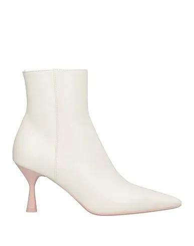White Boiled wool Ankle boot