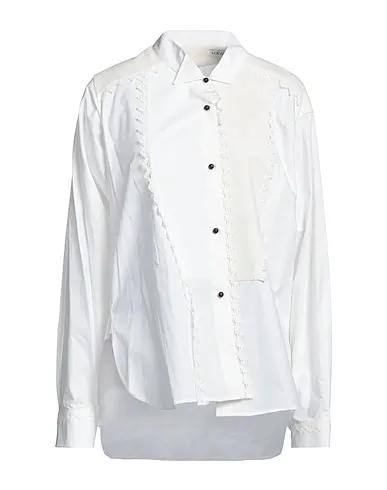 White Boiled wool Lace shirts & blouses