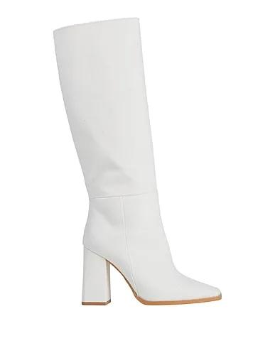 White Canvas Boots