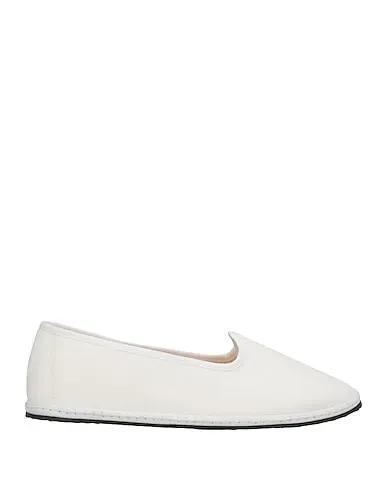 White Canvas Loafers