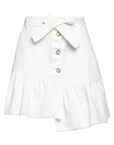 White Canvas Mini skirt