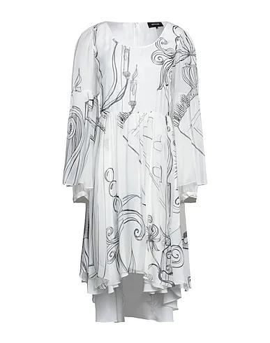 White Chiffon Midi dress
