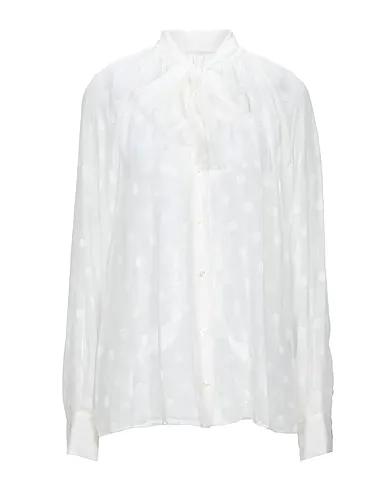 White Chiffon Shirts & blouses with bow