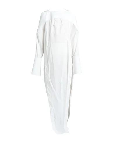 White Cool wool Elegant dress