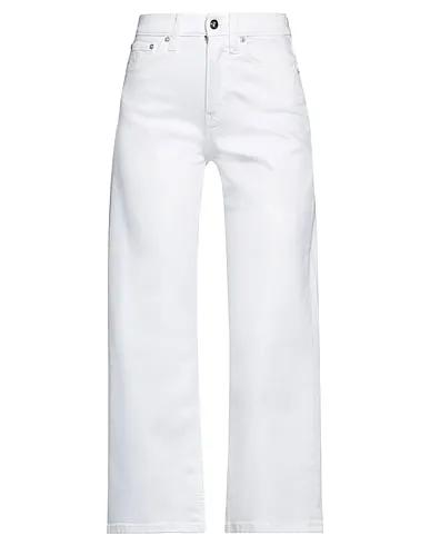 White Cotton twill Denim pants