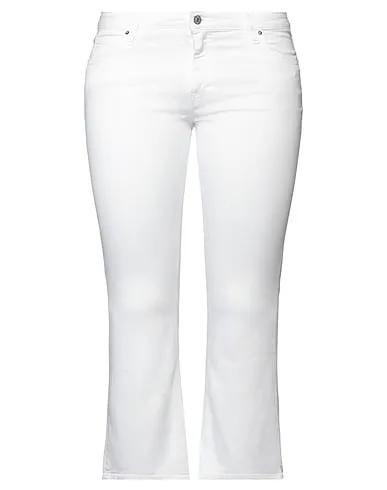White Cotton twill Denim pants