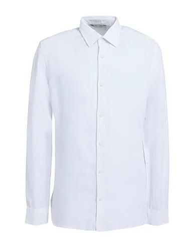 White Cotton twill Linen shirt