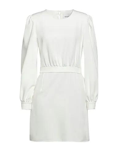 White Cotton twill Short dress