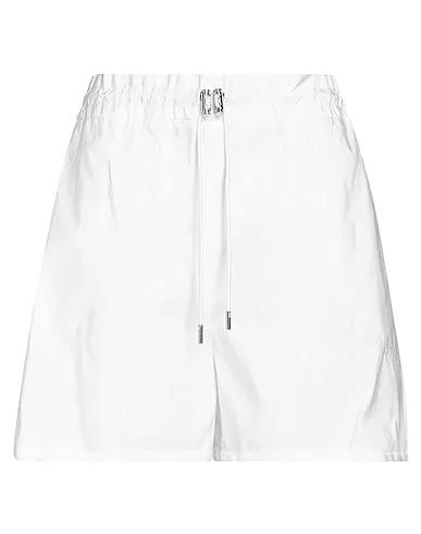 White Cotton twill Shorts & Bermuda