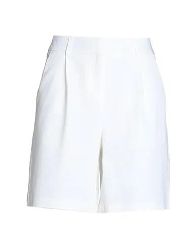 White Cotton twill Shorts & Bermuda