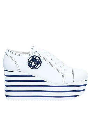 White Cotton twill Sneakers