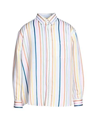 White Cotton twill Striped shirt STRIPES SHIRT
