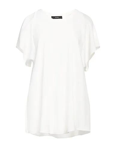 White Crêpe Basic T-shirt