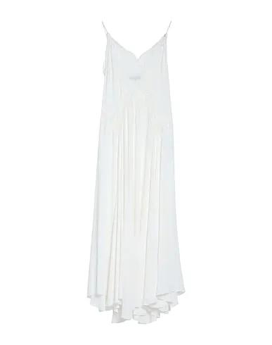 White Crêpe Long dress