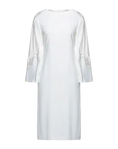 White Crêpe Midi dress