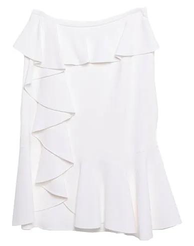 White Crêpe Midi skirt