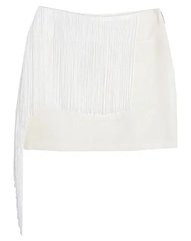 White Crêpe Mini skirt