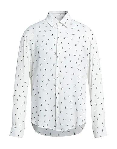White Crêpe Patterned shirt