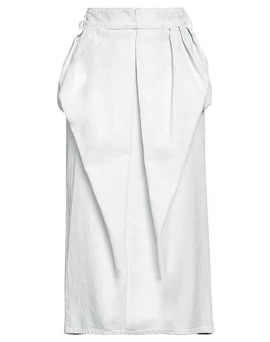 White Denim Midi skirt