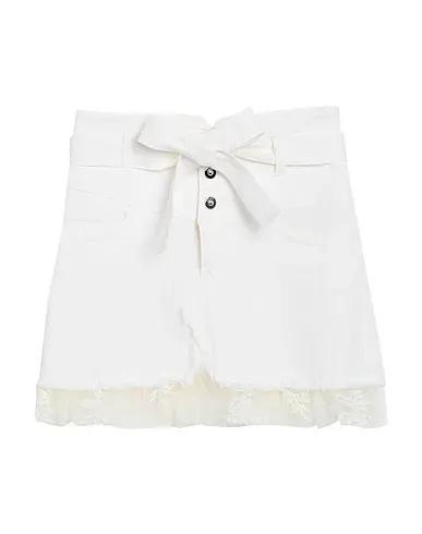 White Denim Mini skirt