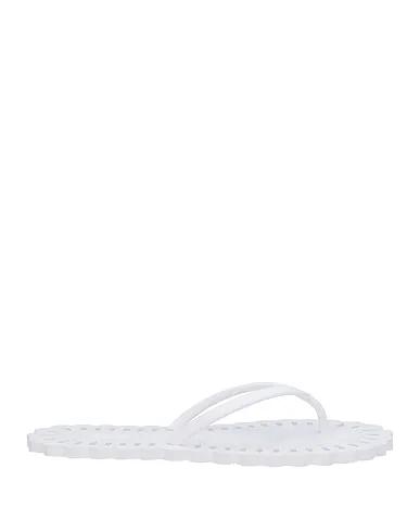White Flip flops