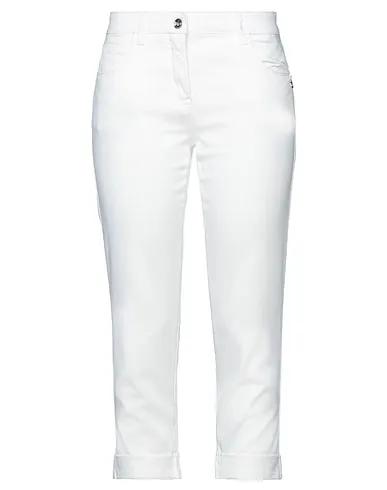 White Gabardine Cropped pants & culottes