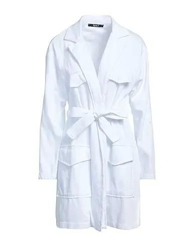 White Gabardine Full-length jacket