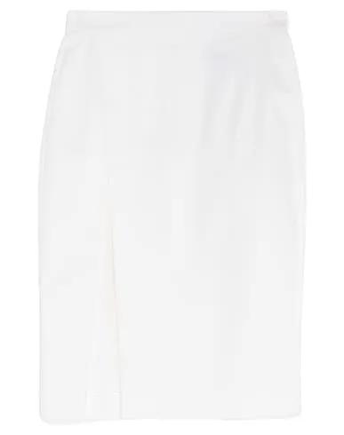 White Gabardine Midi skirt