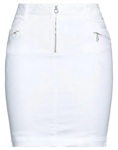 White Gabardine Mini skirt